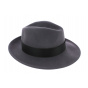 Grey Vanador Fedora Hat with black ribbon