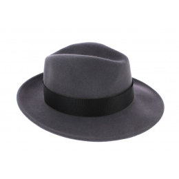 Chapeau Fédora Vanador gris ruban noir