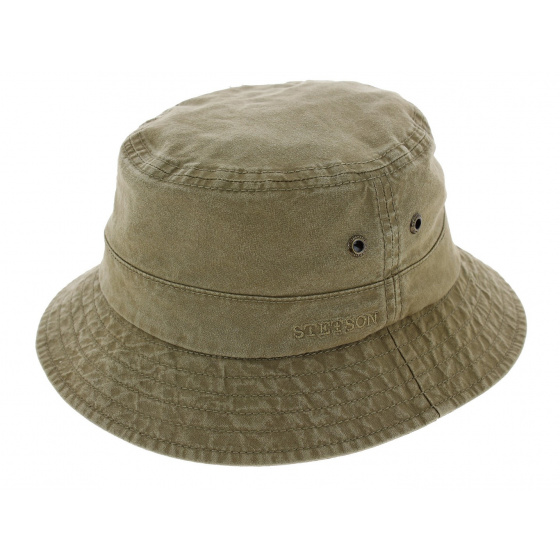 Chapeau Bob Ros Coton Biologique Kaki - Stetson