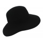 Marc Veyrat" Style Hat Black Wool Felt - Traclet