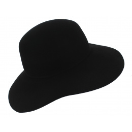 "Marc Veyrat" Style Black Wool Felt Hat - Traclet