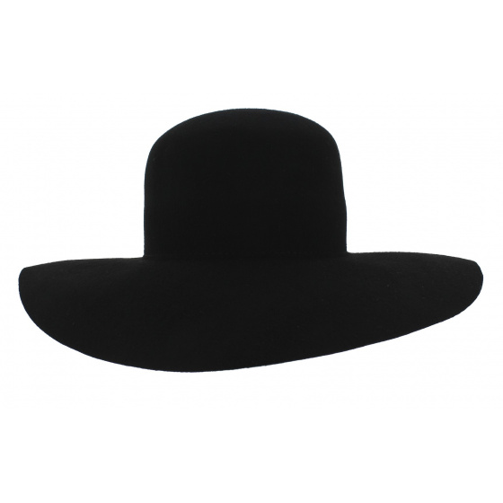 "Marc Veyrat" Style Black Wool Felt Hat - Traclet