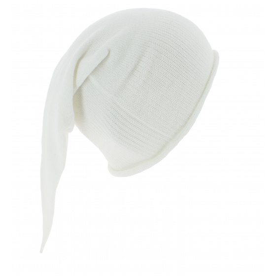 Long Chacarel Cotton Long Night Cap - White - Traclet Reference
