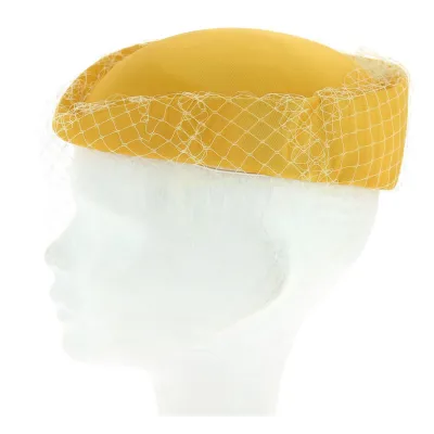 Yellow ceremony or cabaret hat Reference: 7881 | Traclet Hat Shop