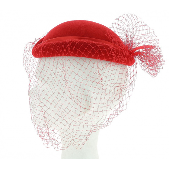 Red felt ceremony hat