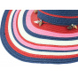 Fancy striped wide-brimmed hat