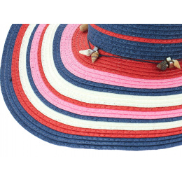 Fancy striped floppy hat