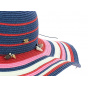 Fancy striped wide-brimmed hat
