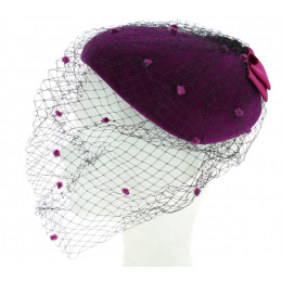 EDY PARIS Gala Hat Fuchsia