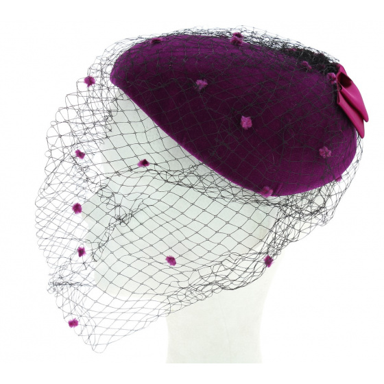 EDY PARIS Gala Hat Fuchsia