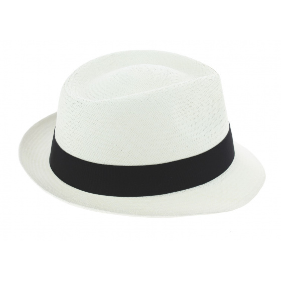 Corsica Bleached Panama Trilby Hat - Traclet