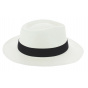 Donato Flat-Brimmed Traveller Panama Hat in White - Traclet