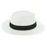 Chapeau Traveller Bords Plats Donato Panama Blanc - Traclet Reference : 7943 | Chapellerie Traclet