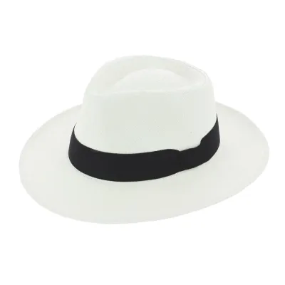 Chapeau Traveller Bords Plats Donato Panama Blanc - Traclet Reference : 7943 | Chapellerie Traclet