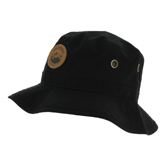 UV Protection Bucket Hat The Spackler Black Cotton - Coal