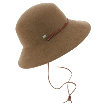 Chapeau The Meadow Feutre Laine Fauve - Coal Reference : 7954 | Chapellerie Traclet