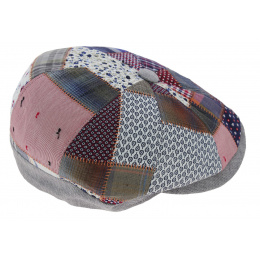 8 Panel Patchwork Khos Linen Cap - Traclet