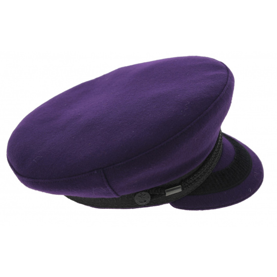 Camaret Wool Sailor Cap Eggplant - Mtm
