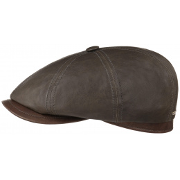 Hatteras Lombardi Leather Cap - Stetson