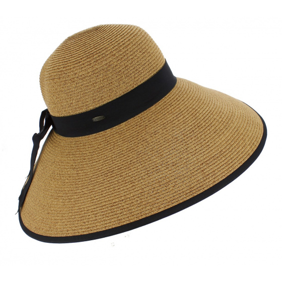 Caicos Natural Paper Straw Wide-Brim Hat - Traclet