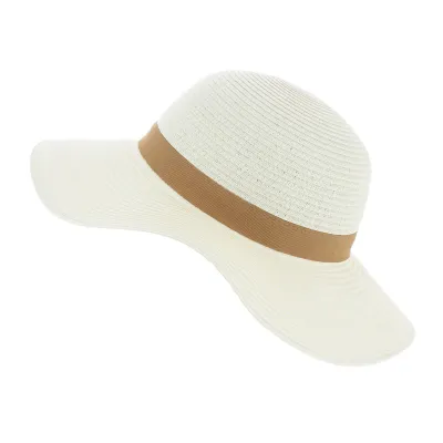 Chapeau Capeline Rhodes Paille Papier Blanc - Traclet Reference : 7975 | Chapellerie Traclet
