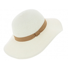 Capeline Hat Rhodes Straw White Paper - Traclet