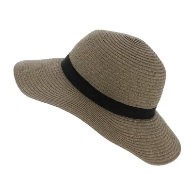 Chapeau Capeline Rhodes Paille Papier Taupe - Traclet Reference : 7976 | Chapellerie Traclet