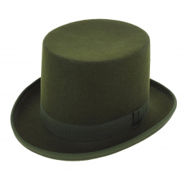 Wool Top Hat - Bottle Green