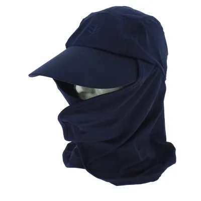 Casquette Baseball Acatama Cache-Nuque & Visage Bleu - Coolibar Reference : 7986 | Chapellerie Traclet