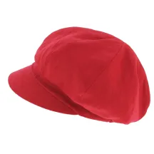Casquette Gavroche Nelya Lin Rouge - Mtm Reference : 7999 | Chapellerie Traclet