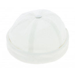 White Cotton Docker Cooper Beanie - Mtm