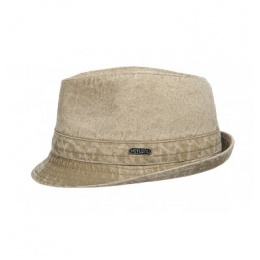 Chapeau Trilby Durango Coton Délavé beige - Hatland