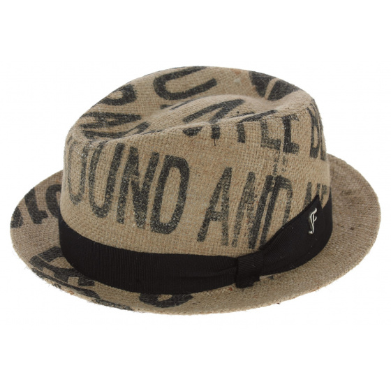 Las Perlas Player Hat Beige Jute Fabric - Fléchet Las Perlas Player Hat Beige Jute Fabric - Fléchet