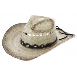 Buffalo Riding Natural Straw Cowboy Hat - Traclet