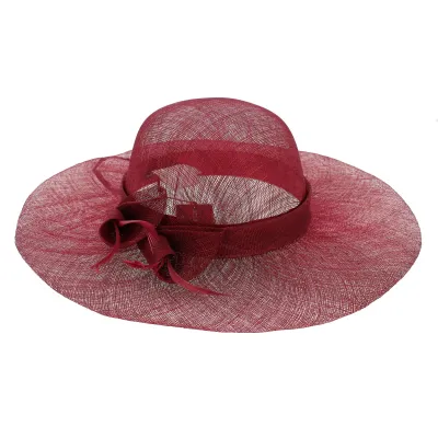 Chapeau de cérémonies / fêtes Ginny rouge  Reference : 3473 | Chapellerie Traclet