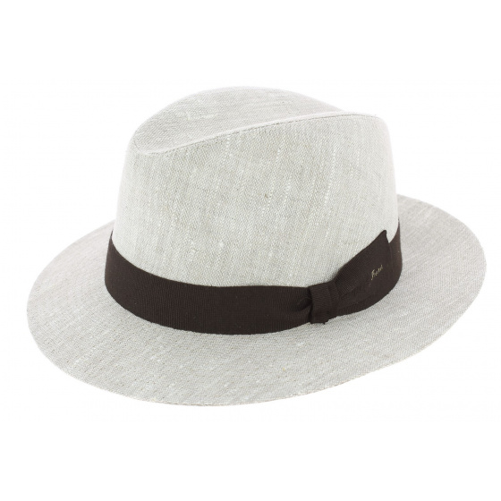 Murano Traveller Hat Washed Natural Linen - Fléchet