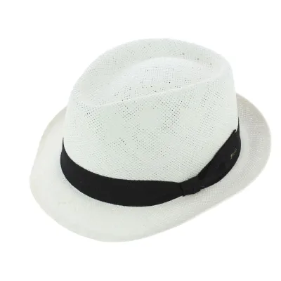 Trilby Navagio White Paper Straw Hat - Flechet Reference: 8035 | Traclet Hat Shop