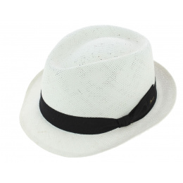 Trilby Navagio Straw Hat White Paper - Fléchet