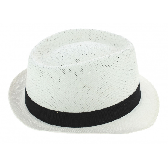 Chapeau Trilby Navagio Paille Papier Blanc - Fléchet Chapeau Trilby Navagio Paille Papier Blanc - Fléchet