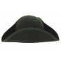 Aristocrat Tricorn Hat Green Wool Felt - Traclet