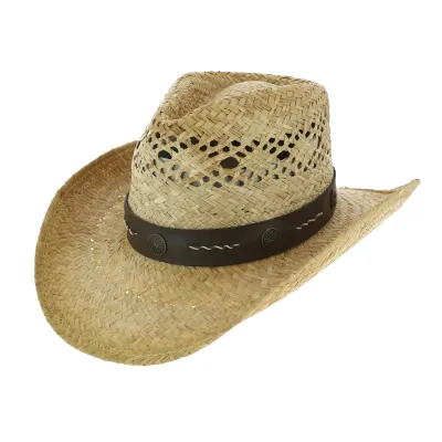 Chapeau Cowboy Stagecoach Paille Naturel - Traclet Reference : 8040 | Chapellerie Traclet