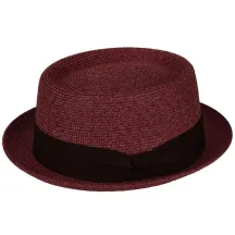 Chapeau PorkPie Waits Rouge - Bailey Reference : 8059 | Chapellerie Traclet