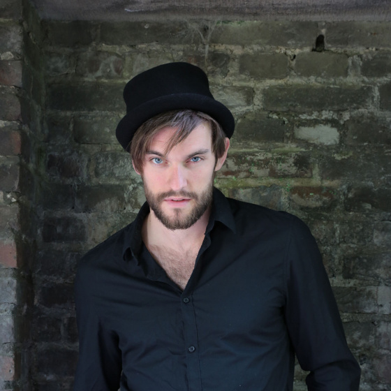 Black Wool Felt Hobo Hat