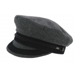 Camaret Sailor Cap Charcoal Wool - Traclet
