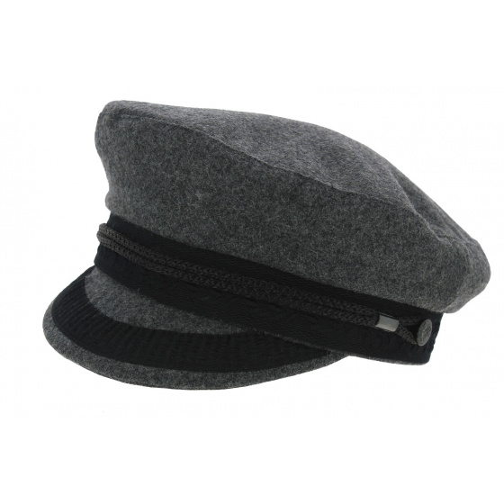 Camaret Sailor Cap Charcoal Wool - Traclet