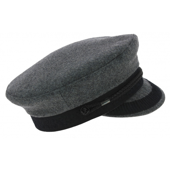Camaret Sailor Cap Charcoal Wool - Traclet