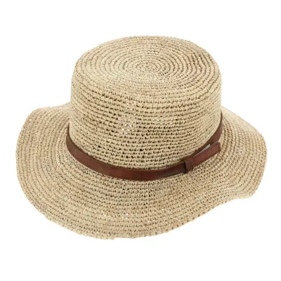 Traveller Hat / Bogota Boater Foldable Natural Raffia - Traclet Reference : 6840 | Traclet Hat Shop