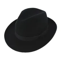 Chapeau Fedora Feutre Laine Noir