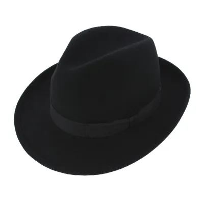 Chapeau Fedora Feutre Laine Noir