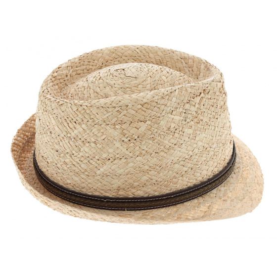 Caprino Raffia Straw Trilby Hat - Crambes